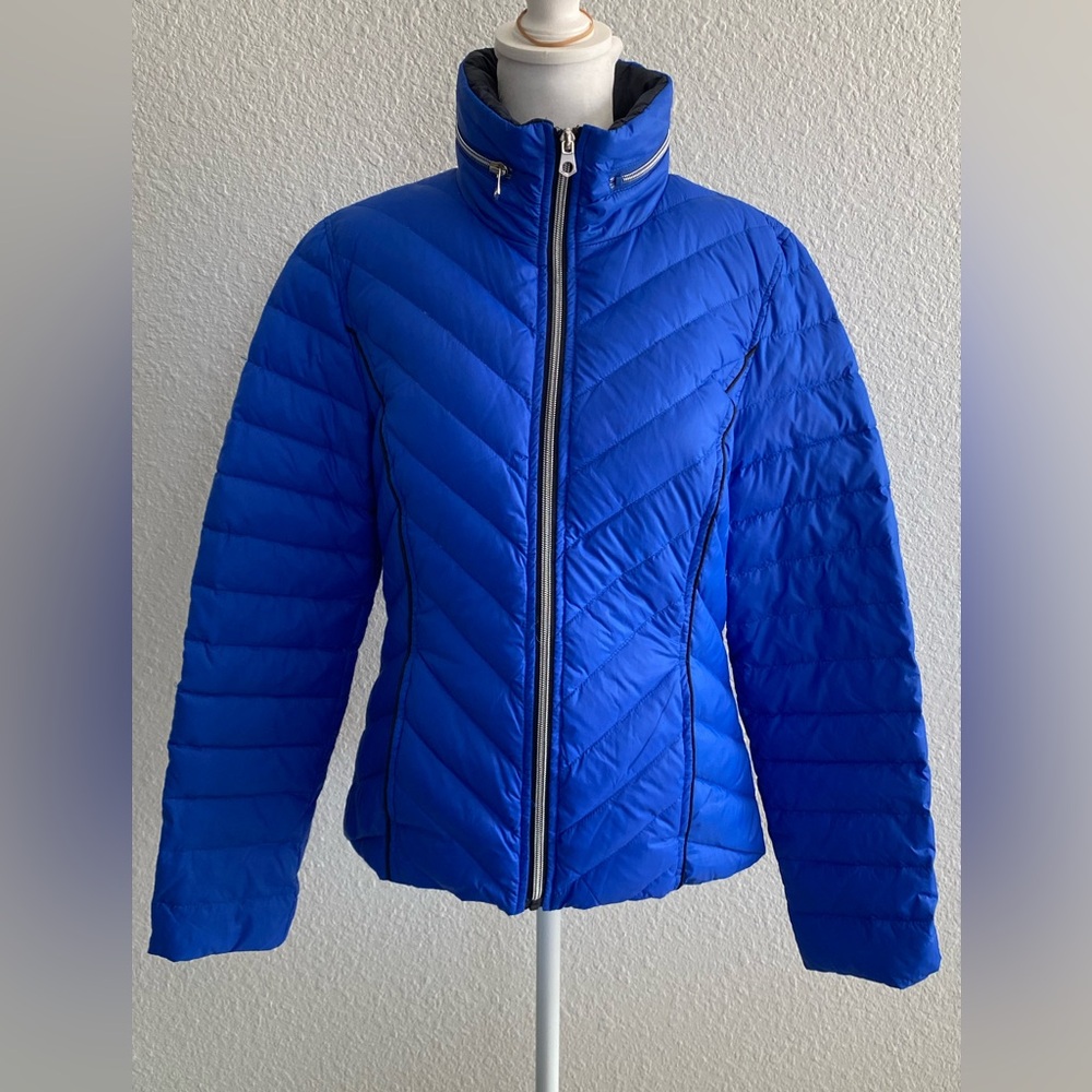 Preston & York Royal blue duck down filled puffer jacket lightweight womens Sz S